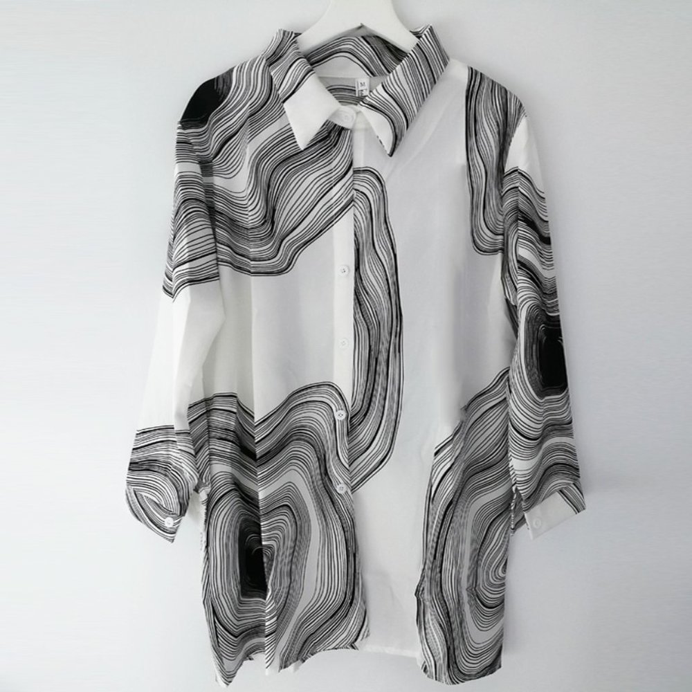 NEW Women's Long Sleeve Shirt Casual Loose Blouse-